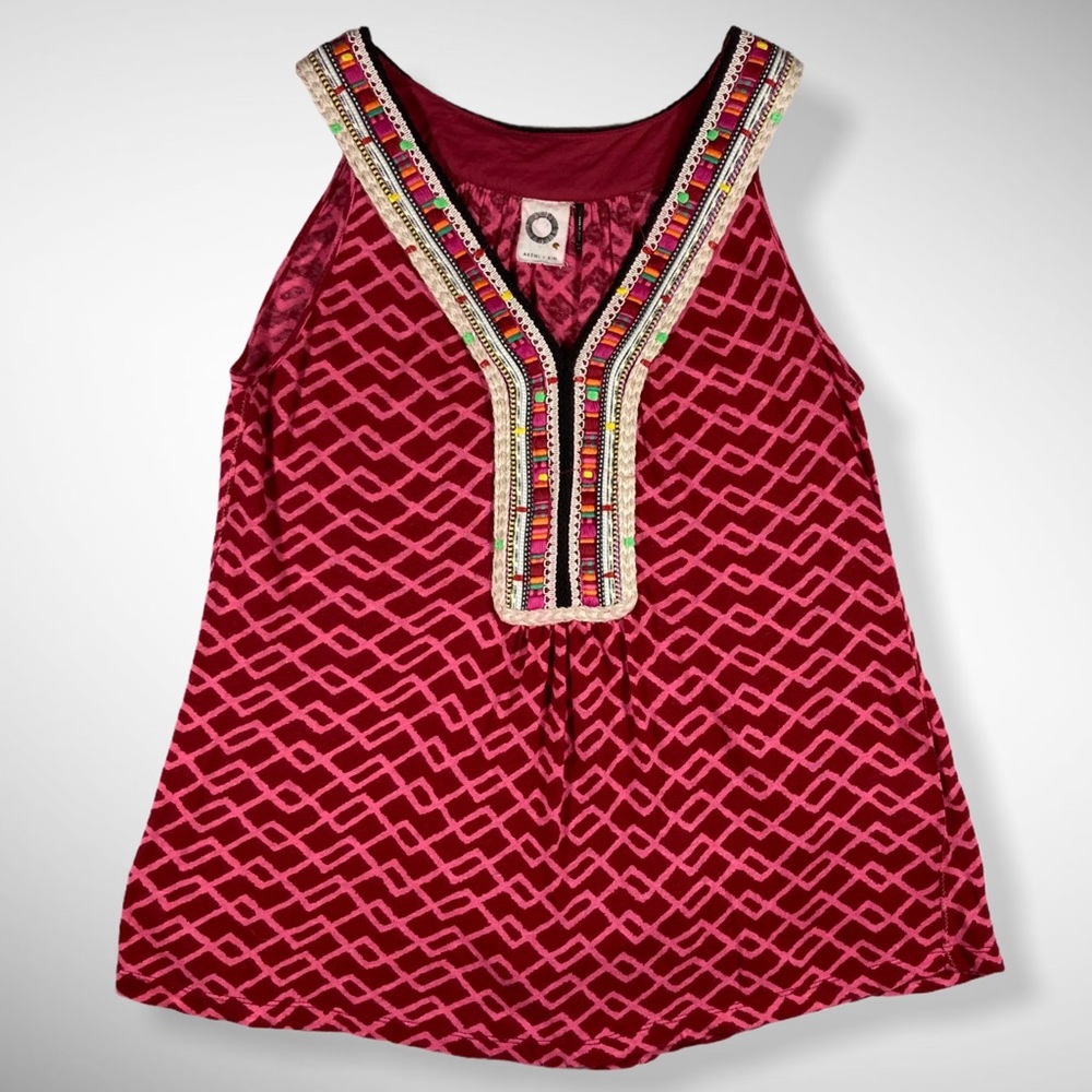 Anthro Akemi + Kin Vela Embroidered Swing Tank XS